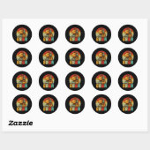 Grappige geschenken voor capibara liefhebbers Mann Ronde Sticker (Vel)