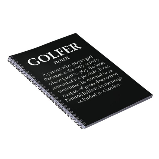 Grappige geschenken voor golfer met Joke Quote Spo Notitieboek (Rechterzijde)