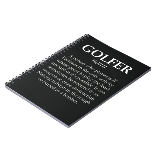 Grappige geschenken voor golfer met Joke Quote Spo Notitieboek (Linkerzijde)
