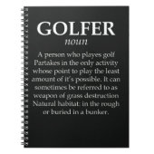 Grappige geschenken voor golfer met Joke Quote Spo Notitieboek (Voorkant)