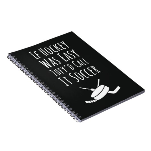 Grappige geschenken voor hockeyfans Quote Player L Notitieboek (Rechterzijde)
