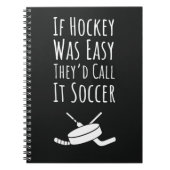 Grappige geschenken voor hockeyfans Quote Player L Notitieboek (Voorkant)