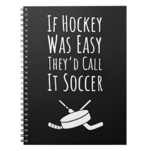 Grappige geschenken voor hockeyfans Quote Player L Notitieboek