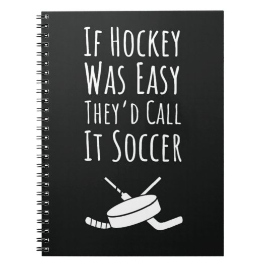 Grappige geschenken voor hockeyfans Quote Player L Notitieboek (Voorkant)