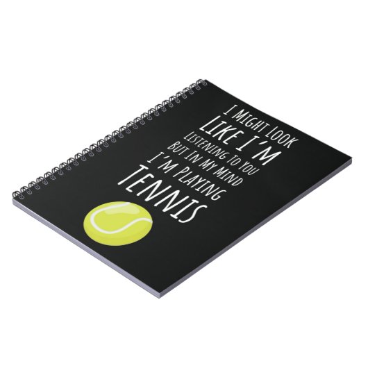 Grappige geschenken voor tennisliefhebbers citeren notitieboek (Linkerzijde)