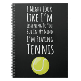 Grappige geschenken voor tennisliefhebbers citeren notitieboek