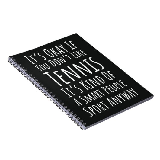 Grappige geschenken voor tennisliefhebbers voor he notitieboek (Rechterzijde)