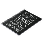 Grappige geschenken voor tennisliefhebbers voor he notitieboek (Linkerzijde)
