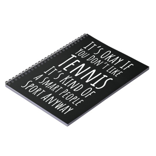 Grappige geschenken voor tennisliefhebbers voor he notitieboek (Linkerzijde)