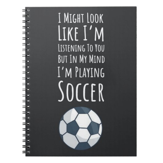 Grappige geschenken voor voetballers voor hem spor notitieboek (Voorkant)