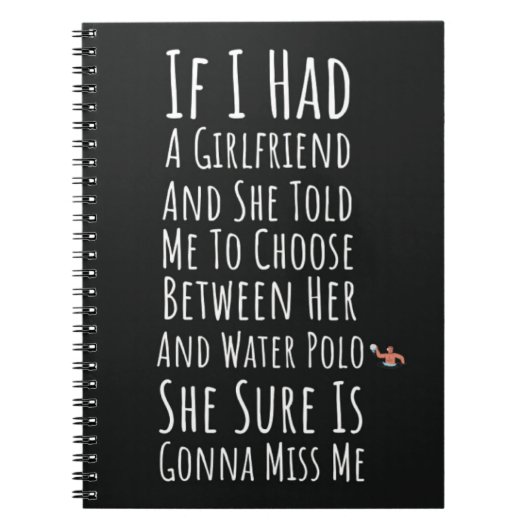 Grappige geschenken voor waterpolospelers Sport Te Notitieboek (Voorkant)