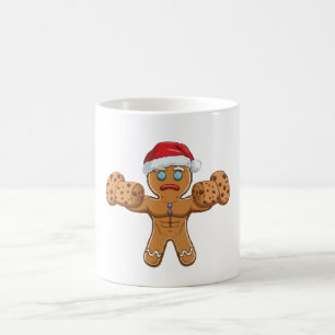 Grappige Gescheurde Kerstman van Gemberkoek Kerstm Koffiemok