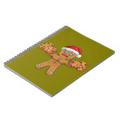 Grappige Gescheurde Kerstman van Gemberkoek Kerstm Notitieboek (Linkerzijde)