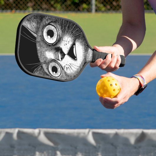 Grappige Geschokte Kat Pickleball Paddle (Insitu)