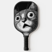 Grappige Geschokte Kat Pickleball Paddle (Voorkant)