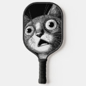 Grappige Geschokte Kat Pickleball Paddle (Achterkant)
