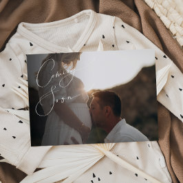 Grappige geslachtsneutrale zwangerschap aankondiging