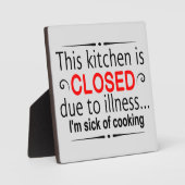 grappige, gesloten keuken woordkunst fotoplaat (Voorkant)