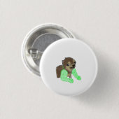 Grappige gespierde hond met gespierde armen meme c ronde button 3,2 cm (Voorkant /achterkant)