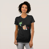 Grappige gestoorde wetenschapper die groene drank t-shirt (Voorkant volledig)