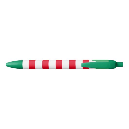 Grappige gestreepte elf pak Kerstpennen met inkt Zwarte Inkt Pen (Achterkant)