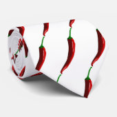 Grappige gestreepte hete chilipepers voor koks stropdas (Opgerold)