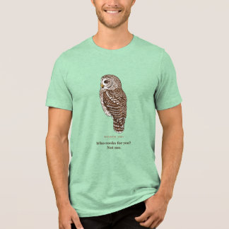 Grappige Gestreepte Uil Die Voor Jou Kookt Niet Vo Tri-Blend Shirt