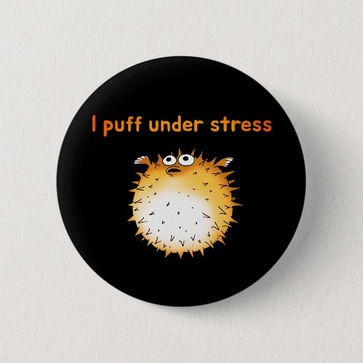 Grappige gestresste kogelvis Cartoon Ronde Button 5,7 Cm (Voorkant)