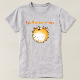 Grappige gestresste kogelvis Cartoon T-shirt