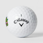 Grappige Gestresste Krokodil Zomer Golfballen (Logo)