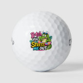 Grappige Gestresste Krokodil Zomer Golfballen (Voorkant)