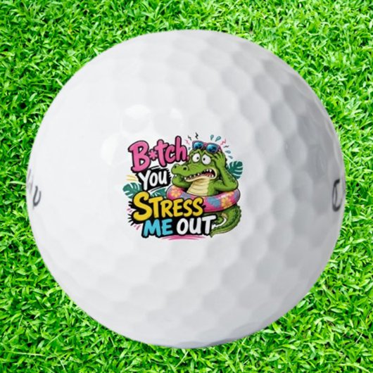 Grappige Gestresste Krokodil Zomer Golfballen