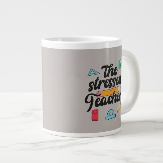 Grappige gestresste Mok van de leerkracht (Voorkant rechts)