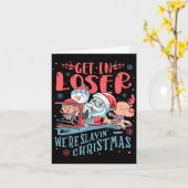 Grappige Get in Loser waren het redden van Kerstmi Kaart (Gele Bloem)