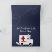 Grappige "Get Well" Kaart met Schattigee basset, B (Binnen)