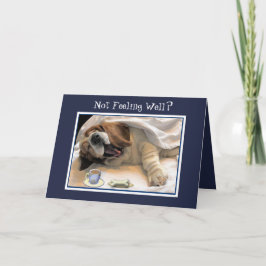 Grappige "Get Well" Kaart met Schattigee basset, B
