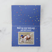 Grappige "Get Well" Kaart met Schattigee Basset Ho (Binnen)