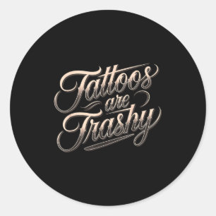 Grappige Getatoeëerde Moeder Retro Tatoeages Zijn  Ronde Sticker