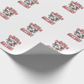 Grappige Getemperde Koe Vintage Cadeaupapier (Hoek)