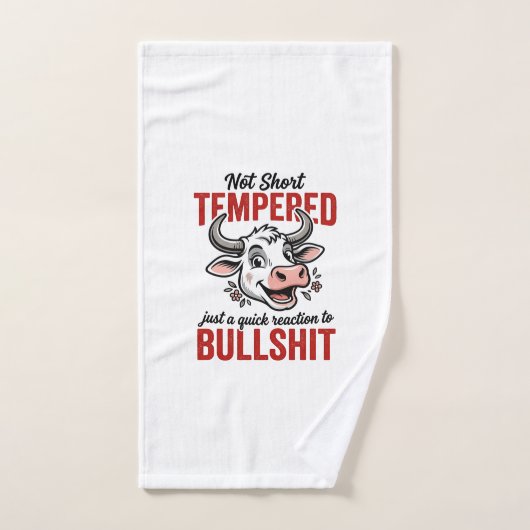 Grappige Getemperde Koe Vintage Handdoek (Handdoek)
