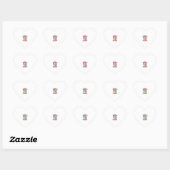 Grappige Getemperde Koe Vintage Hart Sticker (Vel)