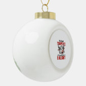 Grappige Getemperde Koe Vintage Keramische Bal Ornament (Links)