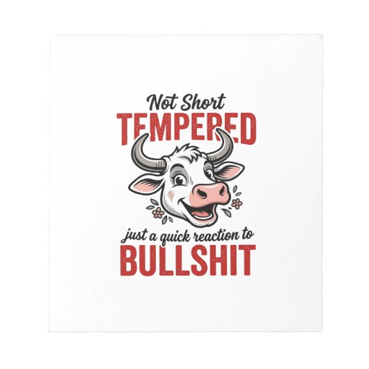 Grappige Getemperde Koe Vintage Notitieblok (Voorkant)