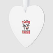 Grappige Getemperde Koe Vintage Ornament (voorkant)