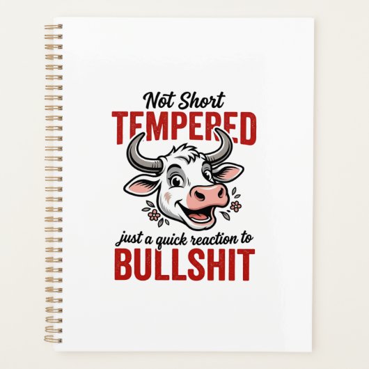 Grappige Getemperde Koe Vintage Planner (Voorkant)