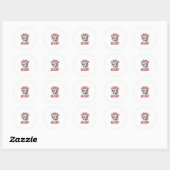 Grappige Getemperde Koe Vintage Ronde Sticker (Vel)