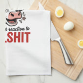 Grappige Getemperde Koe Vintage Theedoek (Quarter Fold)