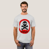Grappige Gevaar Schedel Bijpassende Koppel T-shirt (Voorkant volledig)