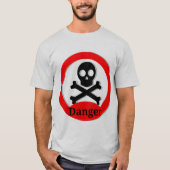 Grappige Gevaar Schedel Bijpassende Koppel T-shirt (Voorkant)