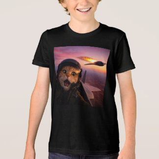 Grappige gevechtspilootkat — Vintage “Cat Wars”-me Tri-Blend Shirt
